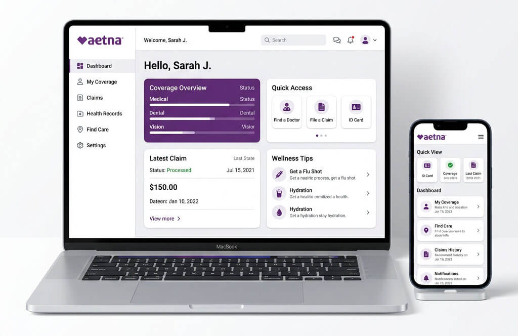 Aetna Dashboard Mockup